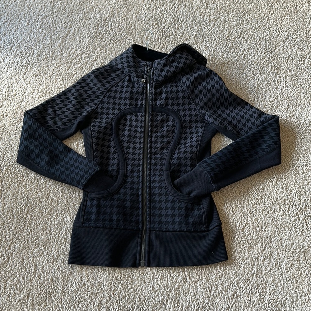 Lulu Lemon Houndstooth ScubaFull Zip Hoodie
